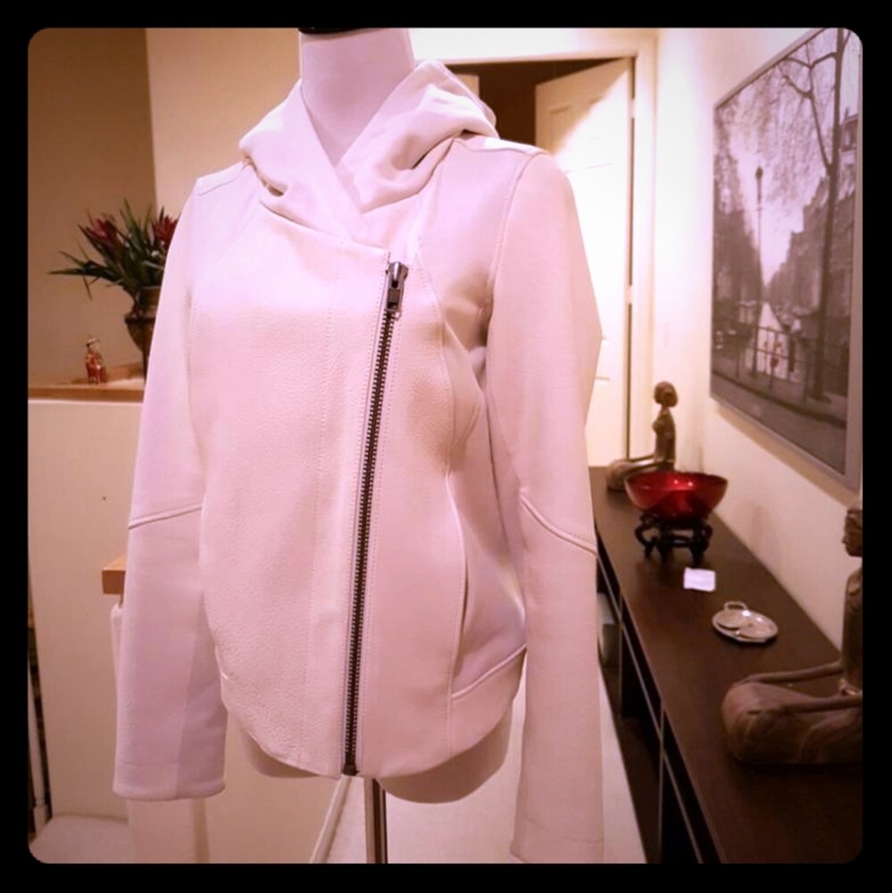 Helmut Lang hoodie leather Jacket S